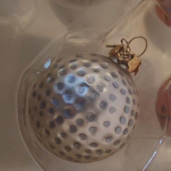 Glass Mini Ornaments Sports Ball Christmas 12 Pc Set Vintage 2" Football Soccer - Picture 7 of 13